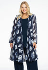 Cardi-chemisier sea shells - bleu