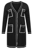 Cardigan contrast piping - black - #4