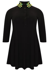 Tunic wide bottom sequins DOLCE - black - #4
