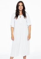 Dress frilled sleeves DOLCE - white - #1