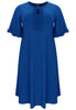 Dress frilled sleeves DOLCE - indigo - #3