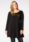 Tunic wide bottom Smile - black 