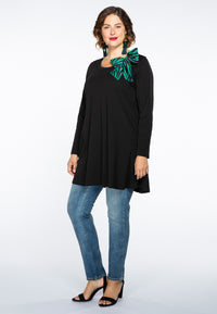 Tunic wide bottom bow tiger - black - #2