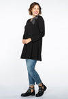 Tunic wide bottom bow dots - black 