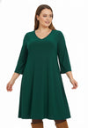 Robe col en v dolce - vert foncé