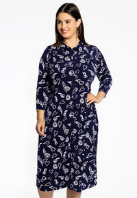 Blouse midi TULIP/HEART - blue - #1