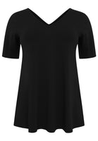 Tunic V flare COTTON - black - #4