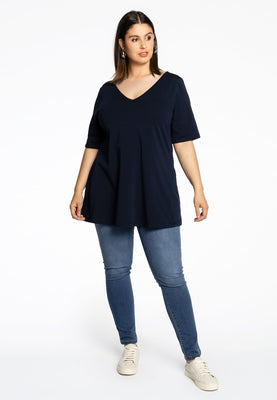 Tunic V flare COTTON - blue - #2