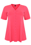 Tunic flare buttoned COTTON - pink - #4