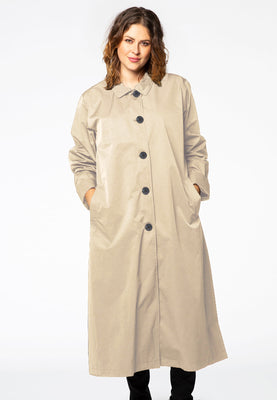 Raincoat basic long - brown - #1