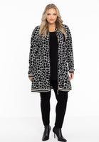 Cardi Jacket wide bottom GIRAFFE - black  - #5