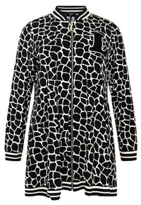 Cardi Jacket wide bottom GIRAFFE - black - #4