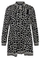 Cardi Jacket wide bottom GIRAFFE - black  - #4