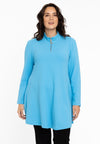 Tunic wide bottom DIAGONAL - light blue