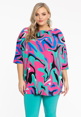 Shirt kimono sleeve GROOVY - turquoise - #1