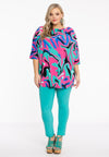 Shirt kimono sleeve GROOVY - turquoise