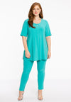 Tunic L zipper DOLCE - turquoise