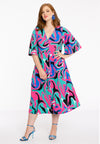 Dress circlesleeve GROOVY - turquoise