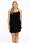 Slip dress spaghetti straps - black