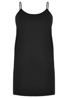 Slip dress spaghetti straps - black  - #3