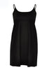 Slip dress spaghetti straps - black 