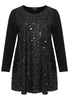 Tunic wide bottom SEQUINS - black  - #4