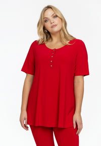 Tunic flare buttoned DOLCE - red - #1