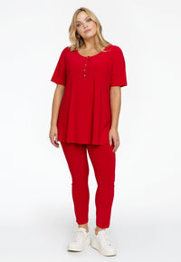 Tunic flare buttoned DOLCE - red - #2