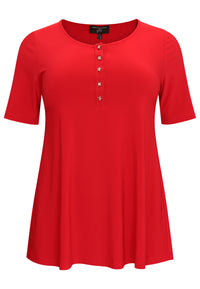Tunic flare buttoned DOLCE - red - #4