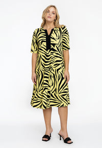 Dress A-line ZEBRA - yellow - #2