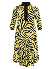 Dress with lace ZEBRA - yellow - #5