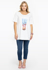 Tunic flare SUMMER VIBE - white 