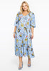 Dress double v-neck BLOOMING - light blue - #2