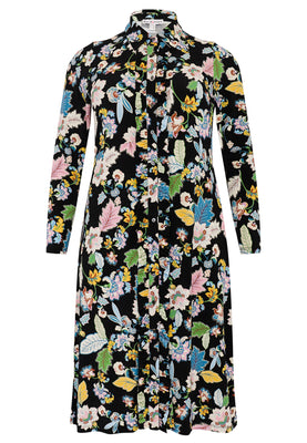 Blouse-dress FLOWERPOWER - black  - #4