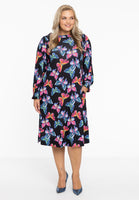 Jurk met pofmouw BUTTERFLIES - black  - #2