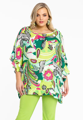 Tunic batwing sleeve AMALFI - bright green - #1