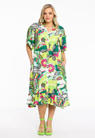 Dress oversized frilled AMALFI - bright green - #2