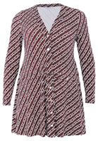 Cardigan V-neck CATENA - brown - #1