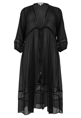 Cardigan lace VOILE - black  - #4