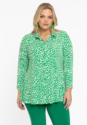 Blouse A-line GREEN LEO - green  - #1