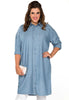 Blouse-dress chambray - blue