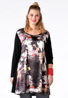 Shirt wide bot ROSES - black 