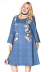 Dress denim/emoji - blue