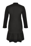 Dress-sweater ruffled - black - #3