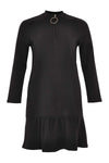 Dress-sweater ruffled - black - #4