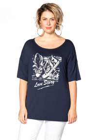 Shirt wide Love Story - blue - #1