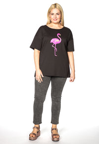 Shirt wide flamingo - black - #2