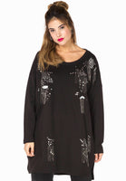 Sweater destroyed beaded - black - #1