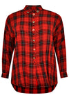 Blouse stone buttons check - red - #4