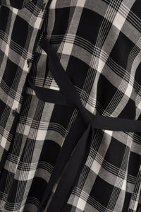 Blouse asymmetric check - black - #5